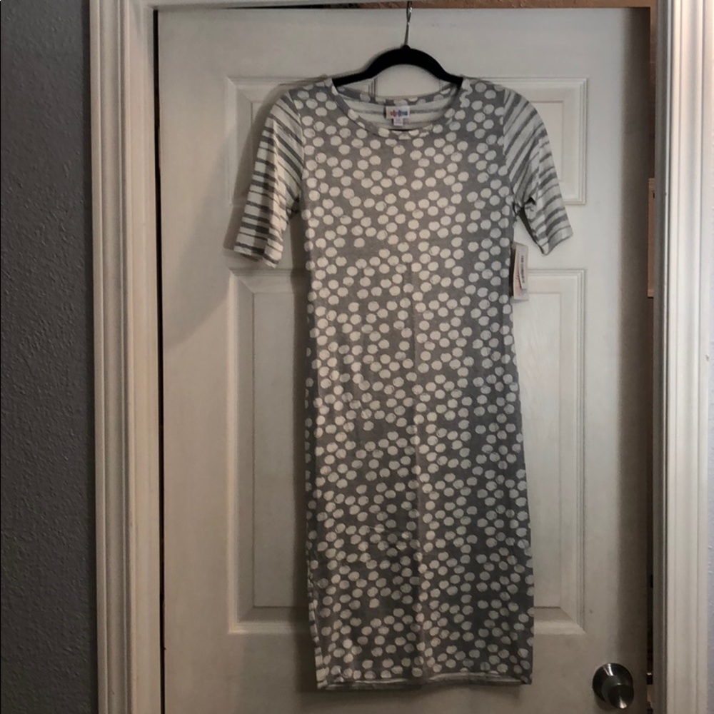 LulaRoe Julia Dress - Dots & Stripes